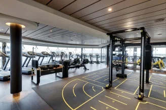 Тренажёрный зал от Technogym на теплоходе MSC Grandiosa